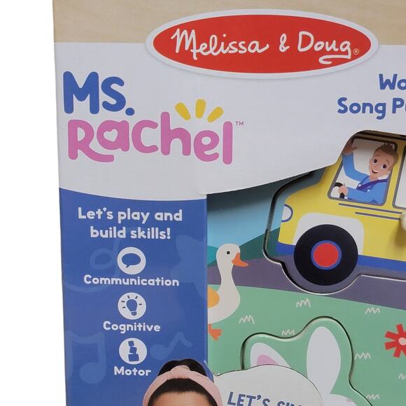 Ms Rachel Wooden Song Puzzle Melissa & Doug 2+ Educational Musical Motor Skills - Picture 2 of 7